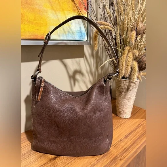 Coach 2007 Brown Pebbled Leather Hobo J0782-F10891 - Picture 2 of 9